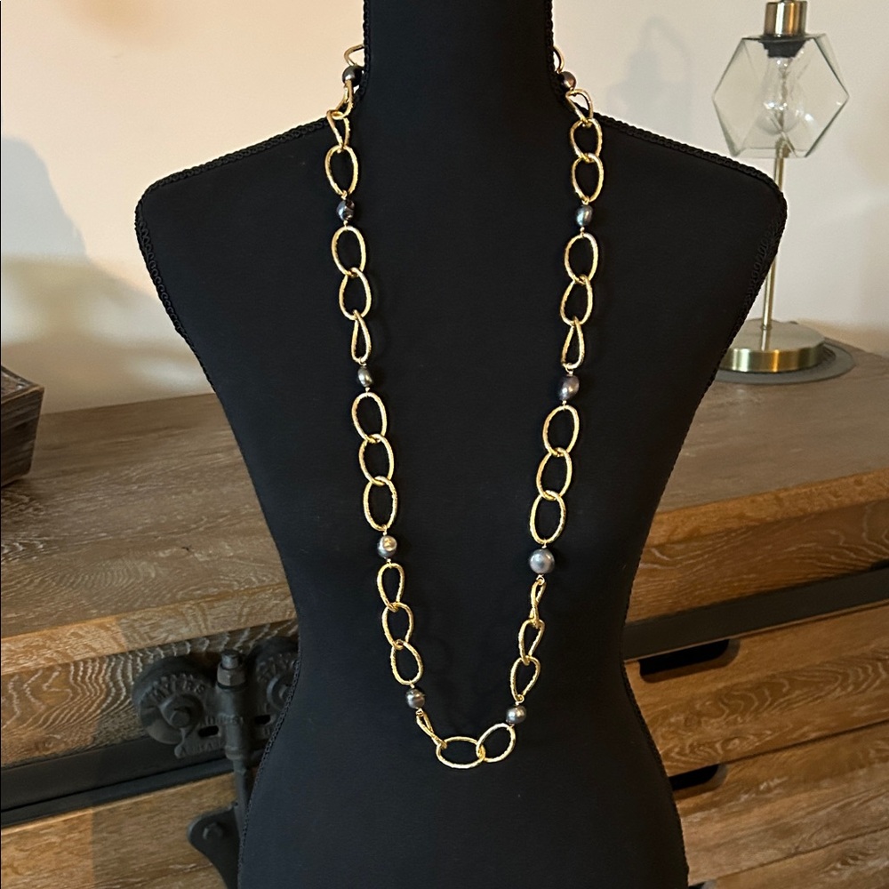 Elegant Gold and Silver Chain Necklace